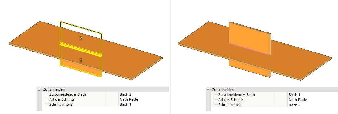 Restlichen Teil für die Flächenschnittmethode definieren