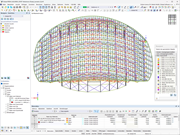 Dachkonstruktion aus Stahl | Modell des Velodromprojekts in RFEM 6 (© Metalúrgica Vera SLR)
