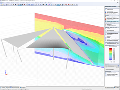 Modell der Membranüberdachung in RWIND 2