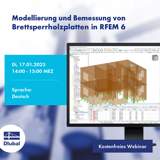 Modellierung und Bemessung von Brettsperrholzplatten in RFEM 6