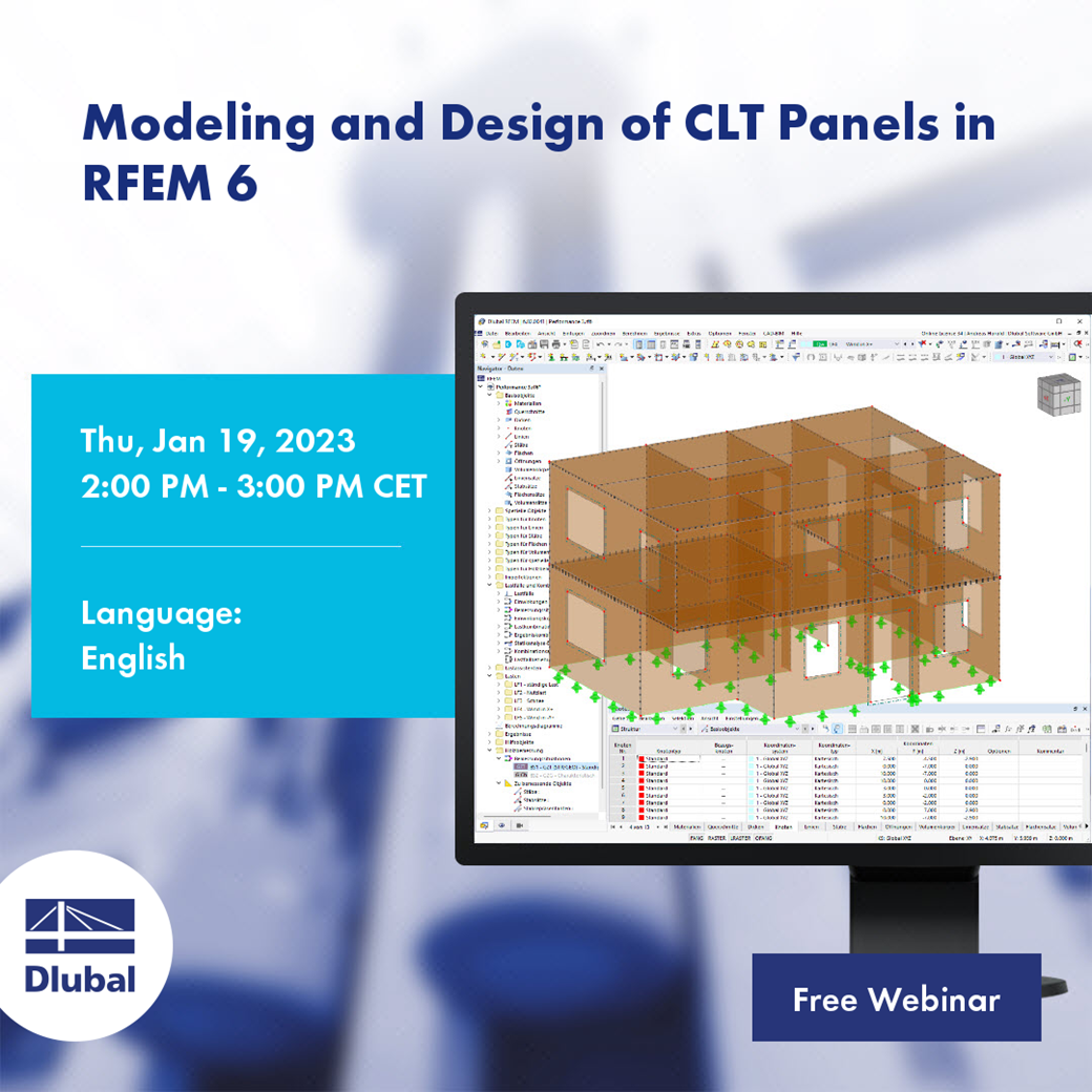 Modellierung und Bemessung von Brettsperrholzplatten in der Software RFEM 6.