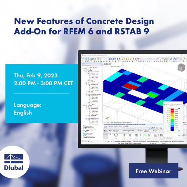 Neue Features des Add-On Betonbemessung für RFEM 6 und RSTAB 9