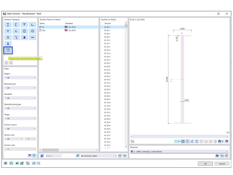 KB 001782 | Virtual Joists des Steel Joist Institutes