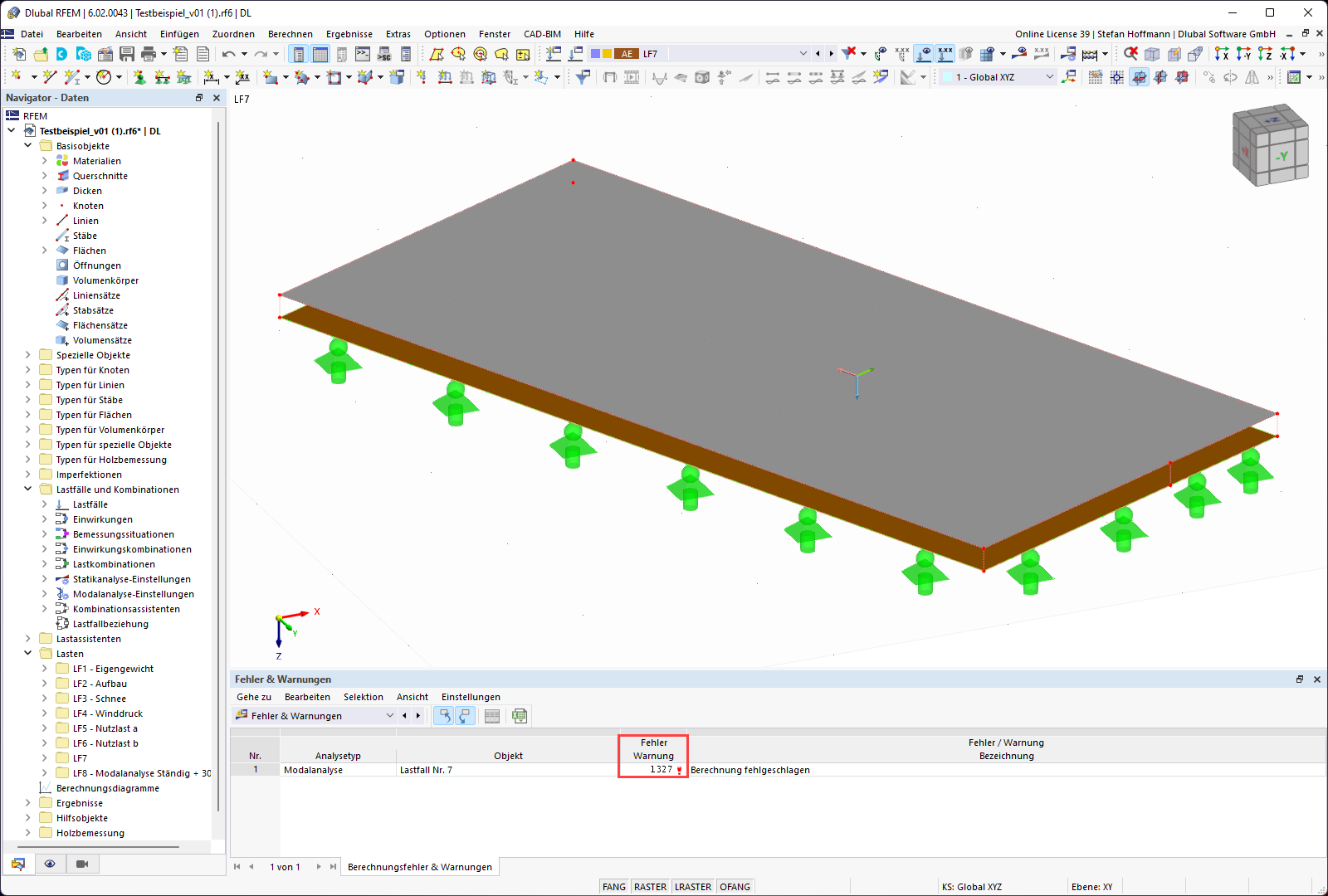 FAQ 005341 | Ich erhalte den Fehler 1327: Berechnung fehlgeschlagen. Was kann ich tun?