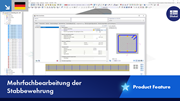 Technische Darstellung zur effizienten Bewehrungsbearbeitung in Baustrukturen speziell für Ingenieure.