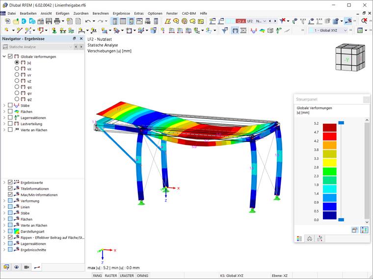 Verformungen mit Linienfreigaben