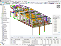 Modell der Bergstation in RFEM