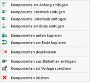 Kontextmenü Komponenten