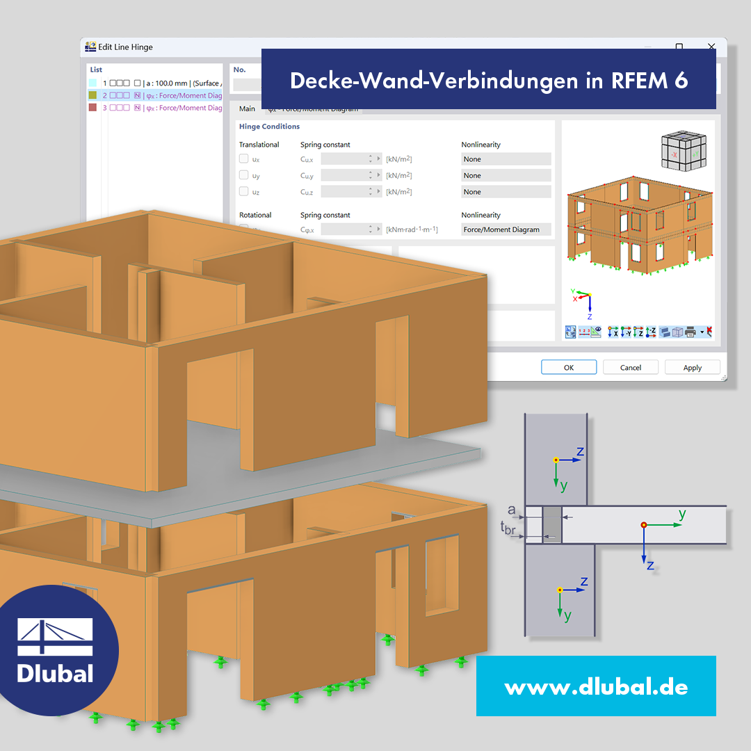 Decke-Wand-Verbindungen in RFEM 6