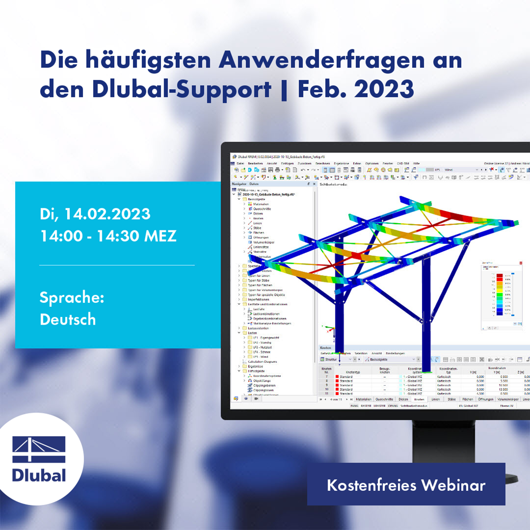 Die häufigsten Anwenderfragen an den Dlubal-Support | Feb. 2023