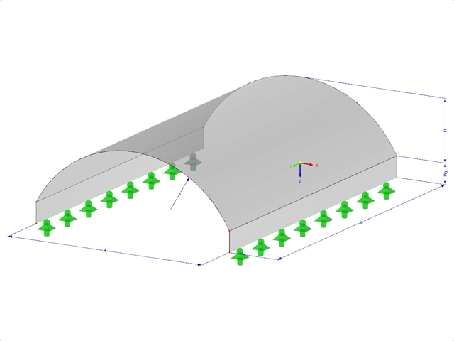 Modell 002017 | SHC020 | Tonnengewölbe mit Parametern