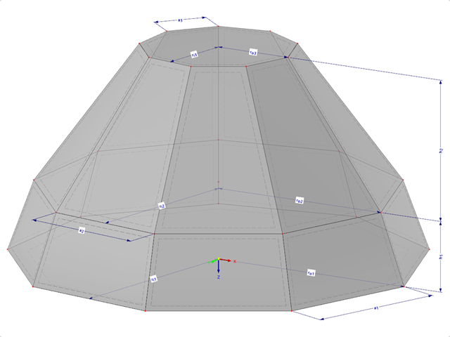 Modell 002219 | SLD049 | Eingabe über die Anzahl von Kanten (ab 9), Kantenlänge, Umkreisradius oder Inkreisradius. mit Parametern