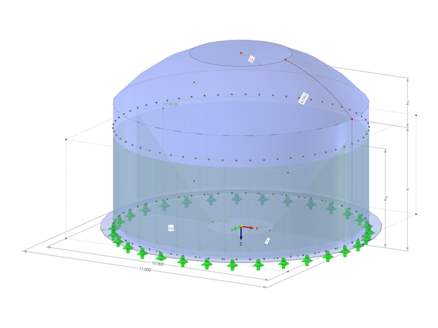 Modell 002756 | SIC015 | Silo | Kreisförmiger Grundriss mit Parametern