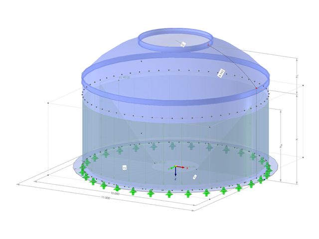 Modell 002763 | SIC016 | Silo | Kreisförmiger Grundriss mit Parametern