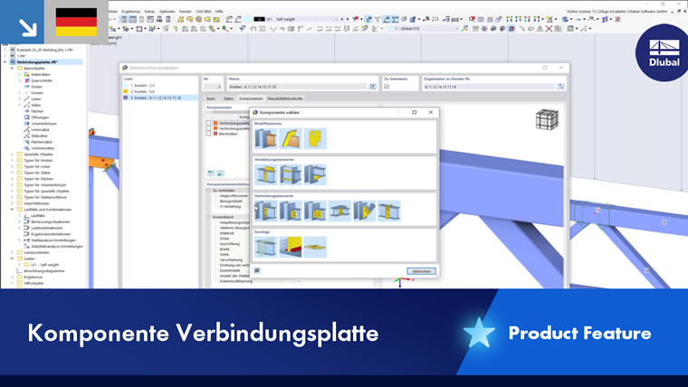 Detailansicht einer Verbindungsplatte, die die Struktur verstärkt.