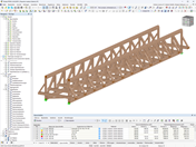 Modell einer Fußgängerbrücke in RFEM | © SIDO Madera