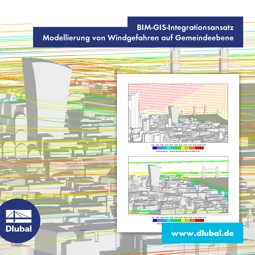 BIM-GIS-Integrationsansatz \n Modellierung von Windgefahren auf Gemeindeebene