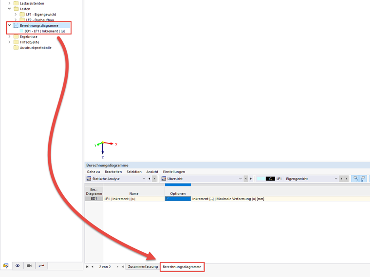 FAQ 005353 | Wie kann ich in RFEM 6 oder RSTAB 9 nach erfolgter Berechnung die Berechnungsdiagramme aufrufen?