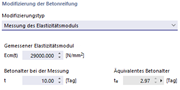 Modifizierungstyp 'Messung des Elastizitätsmoduls'