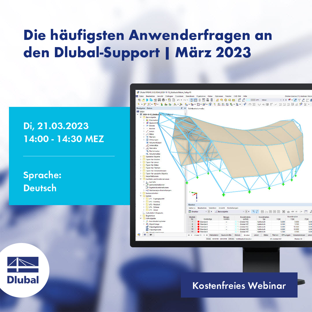 Die häufigsten Anwenderfragen an den Dlubal-Support | März 2023