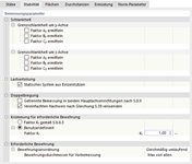 Tragfähigkeitskonfiguration bearbeiten – Stabilität