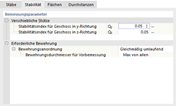 Tragfähigkeitskonfiguration bearbeiten – Stabilität