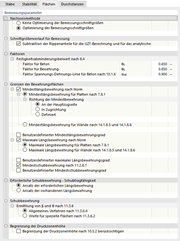 Tragfähigkeitskonfiguration bearbeiten – Flächen