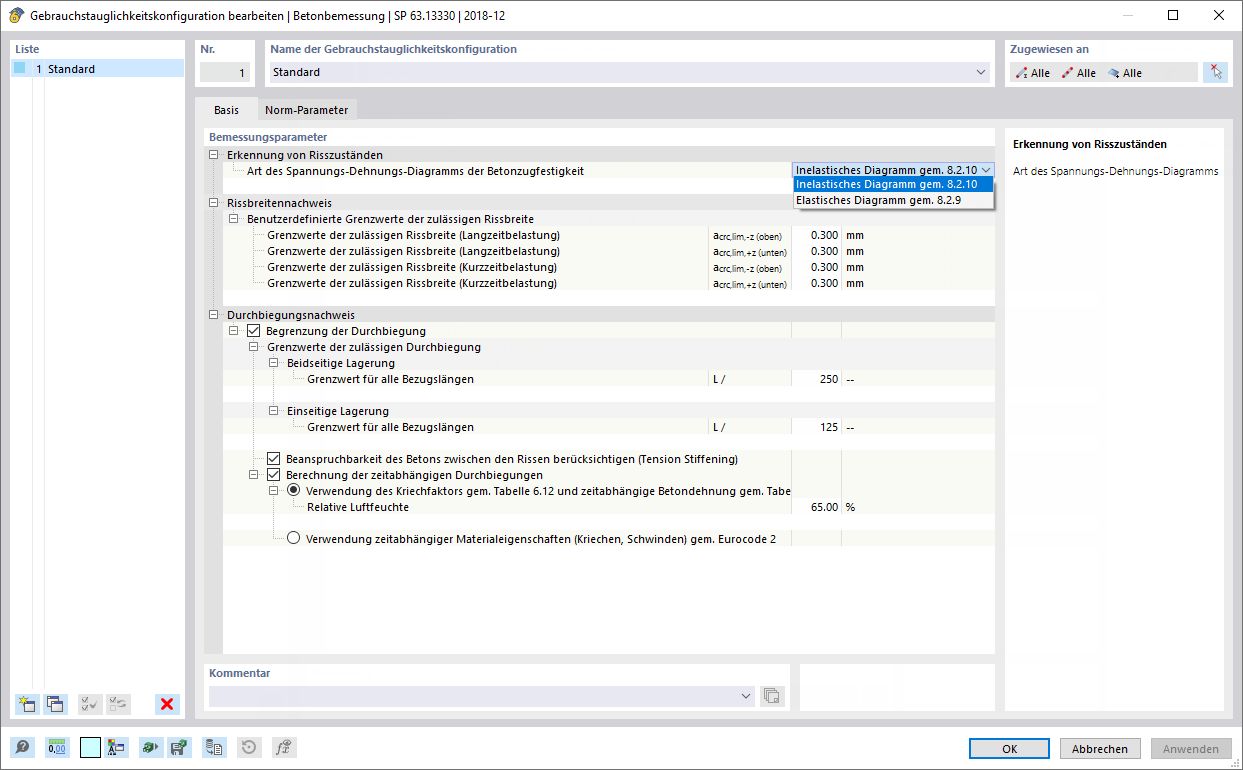 Gebrauchstauglichkeitskonfiguration bearbeiten