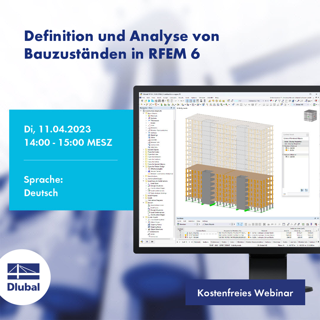 Definition und Analyse von Bauzuständen in RFEM 6