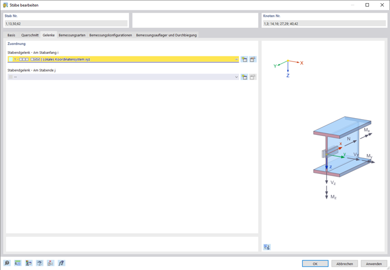 Gelenkiger Anschluss zwischen Gurten und Querrahmen