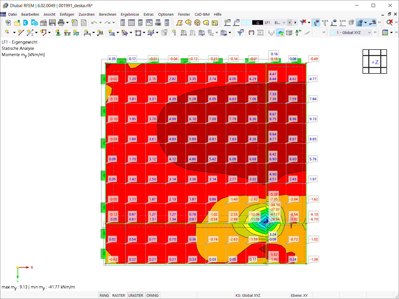 Glättungsart 'Durchlaufend innerhalb von Flächen'
