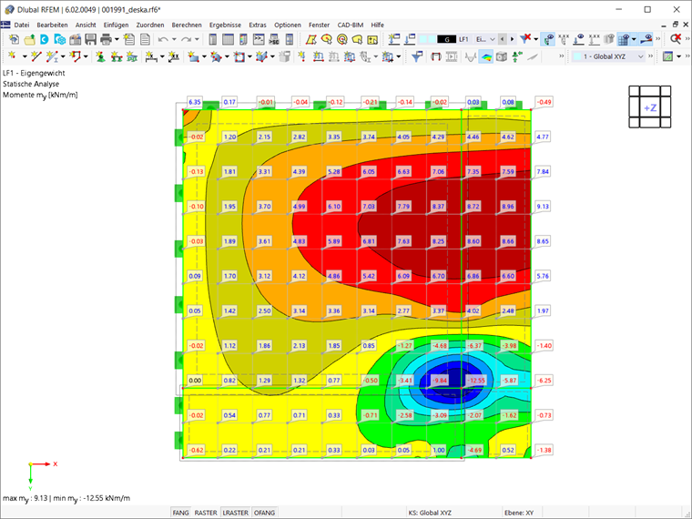Glättungsart 'Durchlaufend innerhalb aller Flächen'