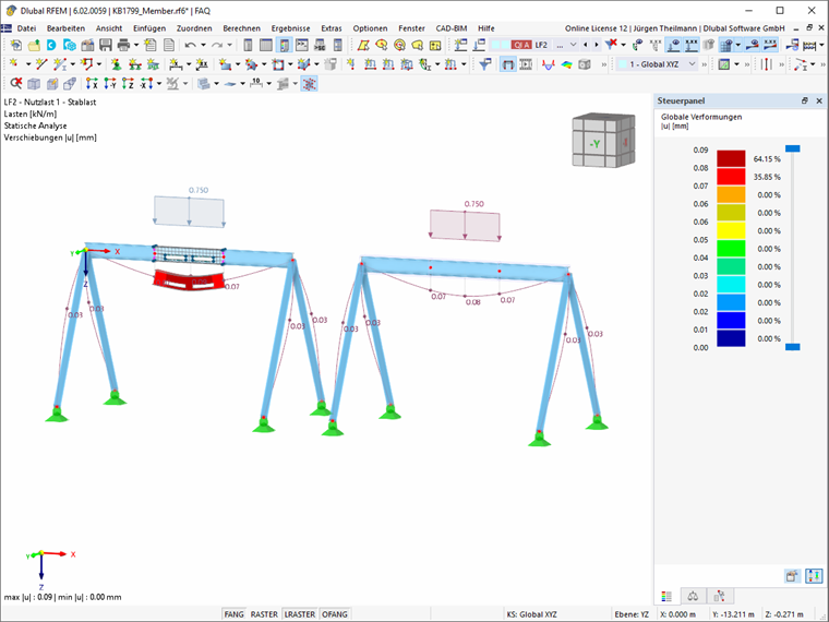 KB 001799 | Anwendung des Stabtyps "Flächenmodell"