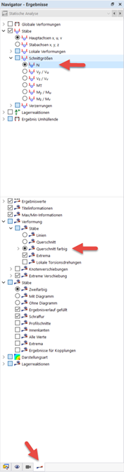 Farbige Querschnitte