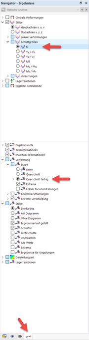 Farbige Querschnitte