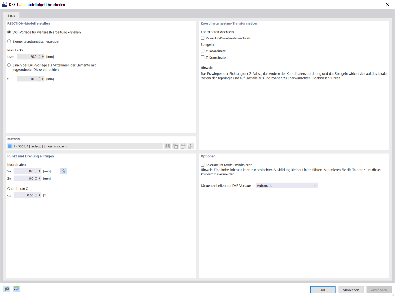 DXF-Dateimodellobjekt bearbeiten