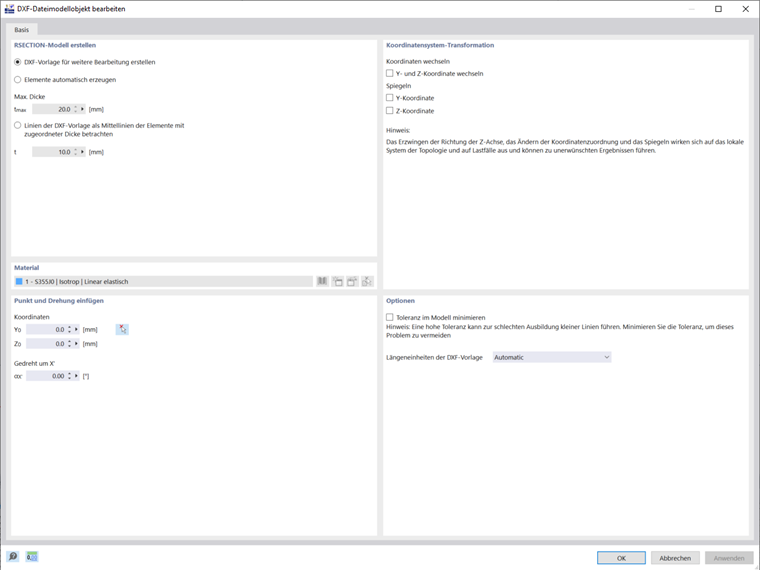 DXF-Dateimodellobjekt bearbeiten