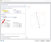 Dialog 'Linie mittels Abstand teilen'