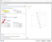 Dialog 'Linie mittels Abstand teilen'