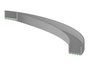Modell 003954 | STC022 | Halbelliptische einläufige Treppe