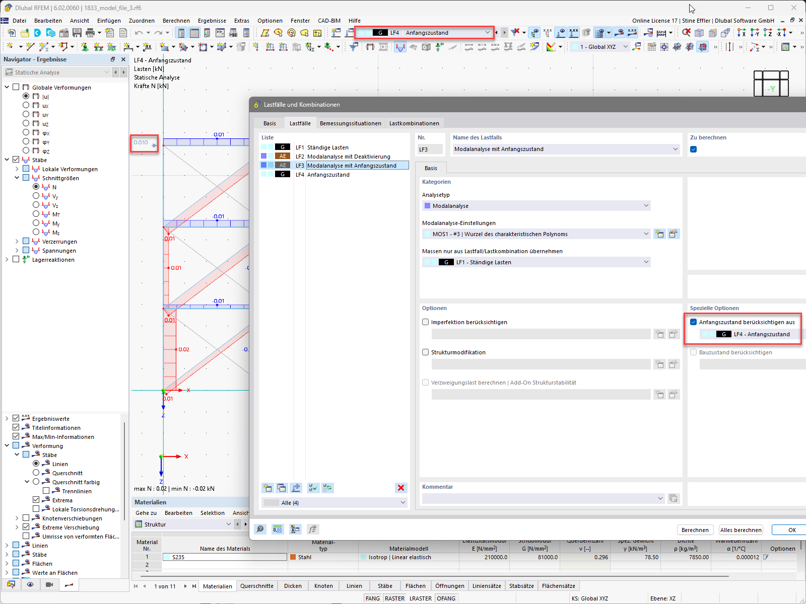 KB 001833 | Verwendung von Nichtlinearitäten im Antwortspektrenverfahren in RFEM 6