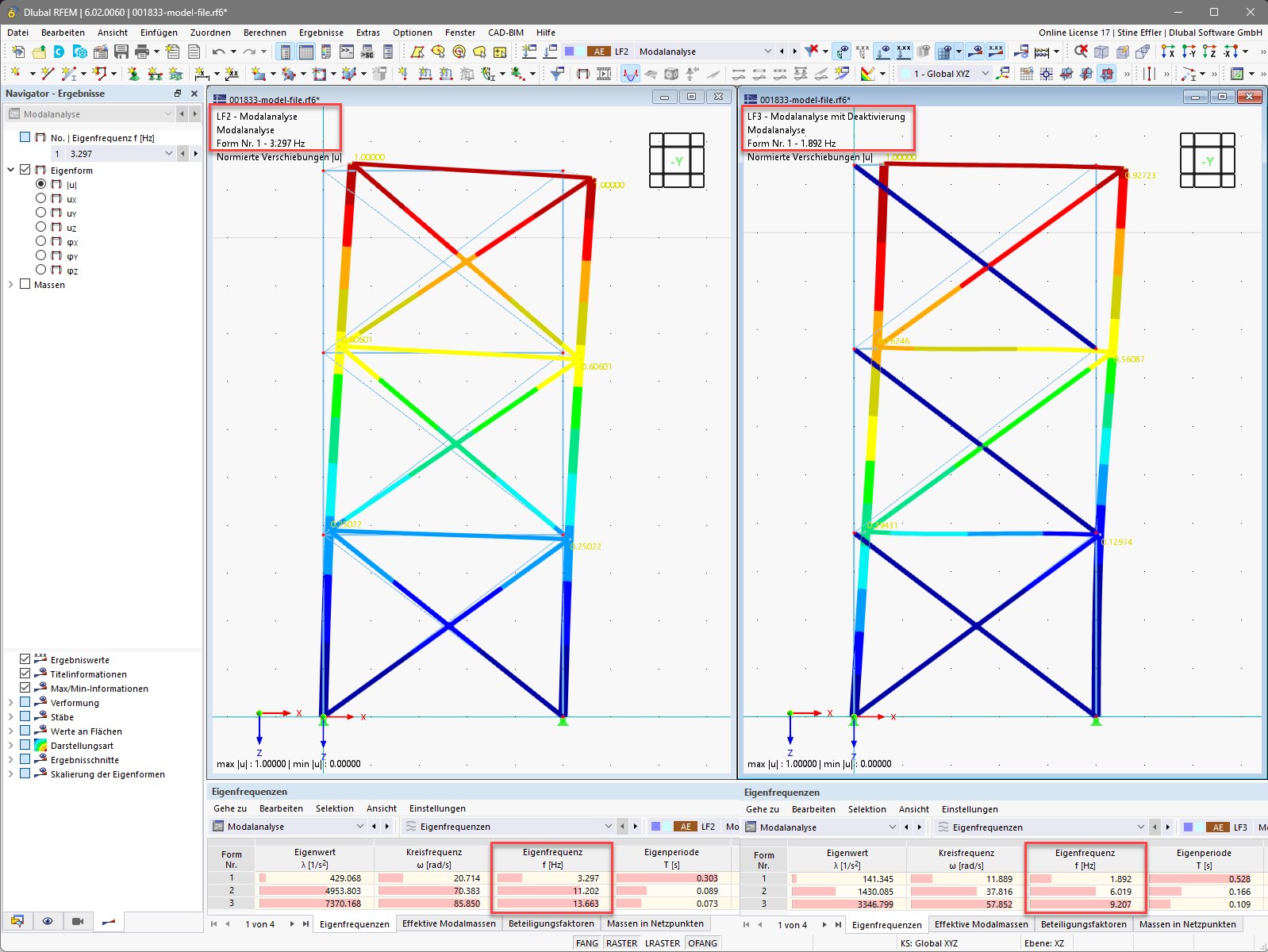 KB 001833 | Verwendung von Nichtlinearitäten im Antwortspektrenverfahren in RFEM 6