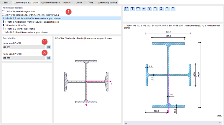 Zusammengesetztes Profil definieren
