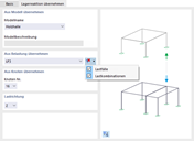 Modell, Belastung und Knoten zum Importieren der Lagerreaktion festlegen