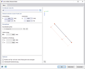 Linie mittels Abstand teilen