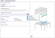 Modell, Belastung und Linie zum Importieren der Lagerreaktion festlegen