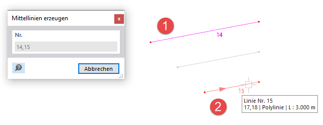 Mittellinie erzeugen