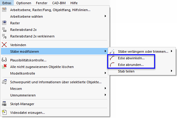Funktionen zum Anpassen von Ecken