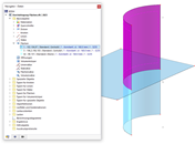 Mittels Durchdringung geteilte Flächen des Typs 'Gestutzt'
