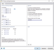 Einstellungen für DXF-Import